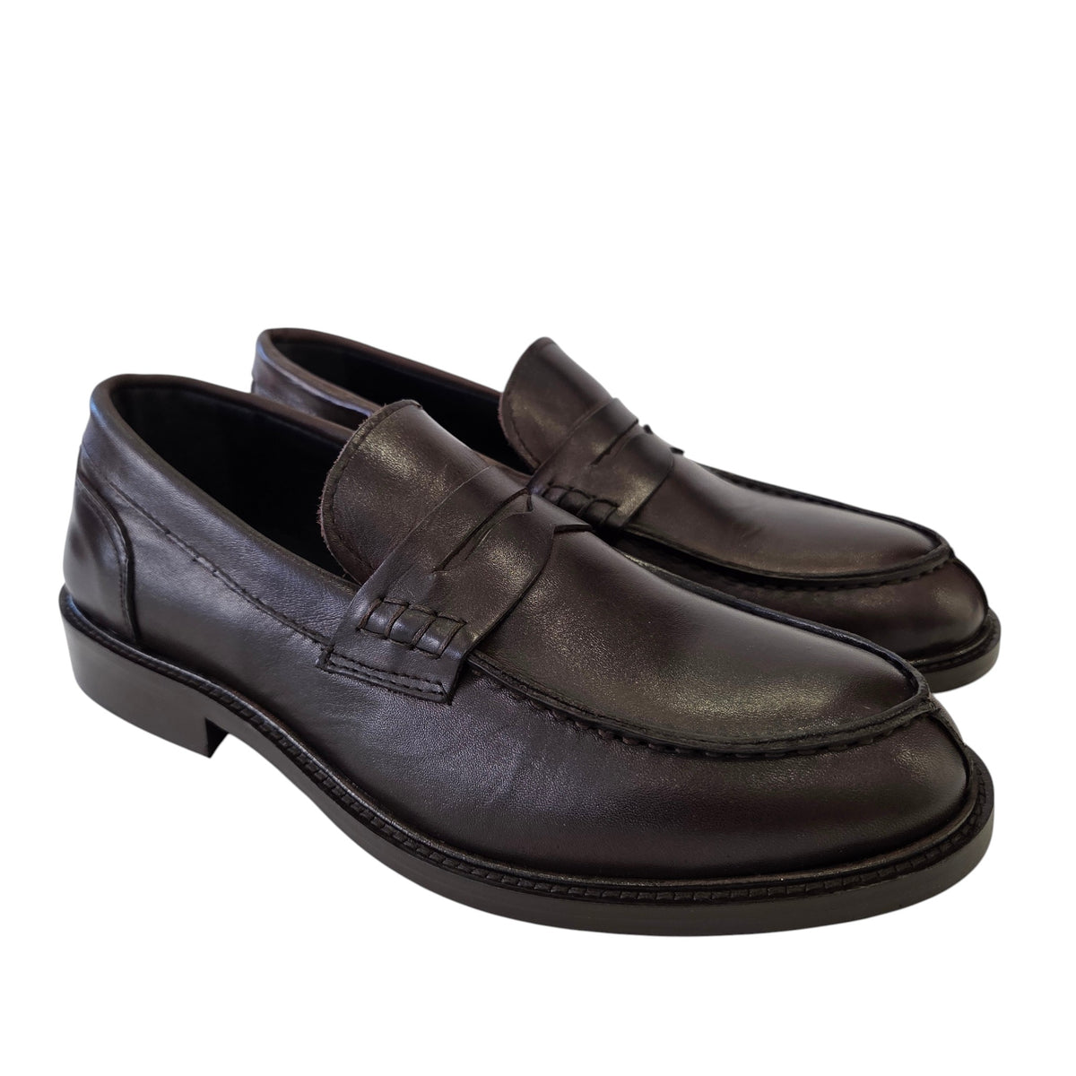Les Poèmes uomo mocassino pelle marrone www.offidani.it
