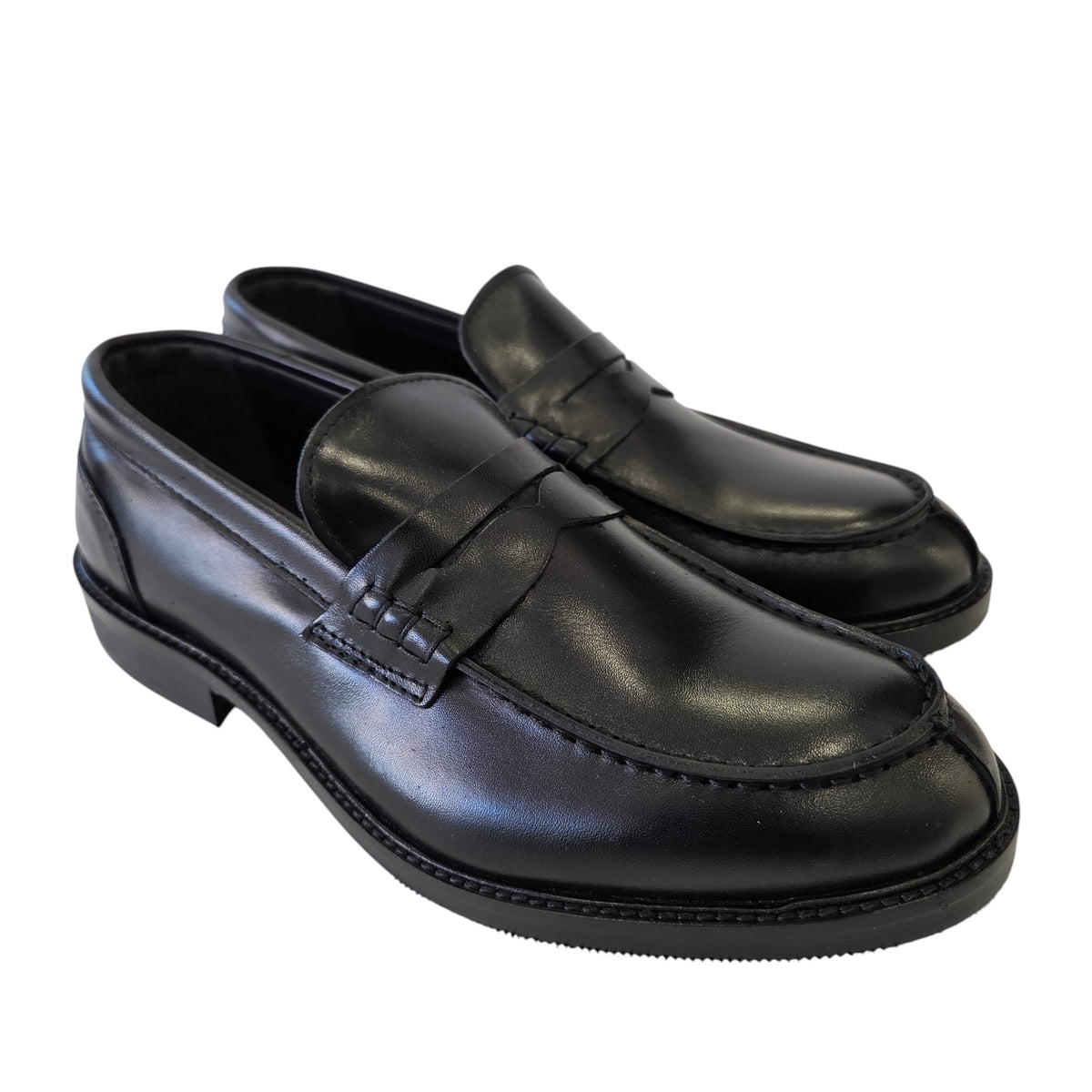 Les Poèmes uomo mocassino pelle nero www.offidani.it