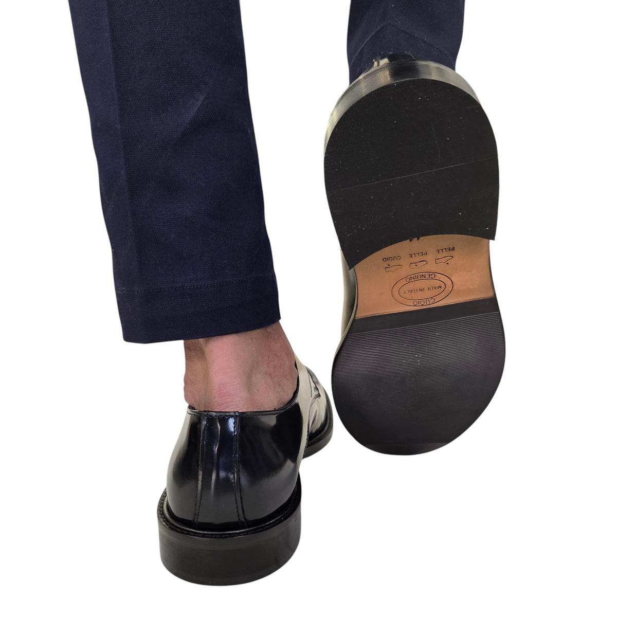 Les Poèmes uomo scarpa elegante pelle blu' www.offidani.it