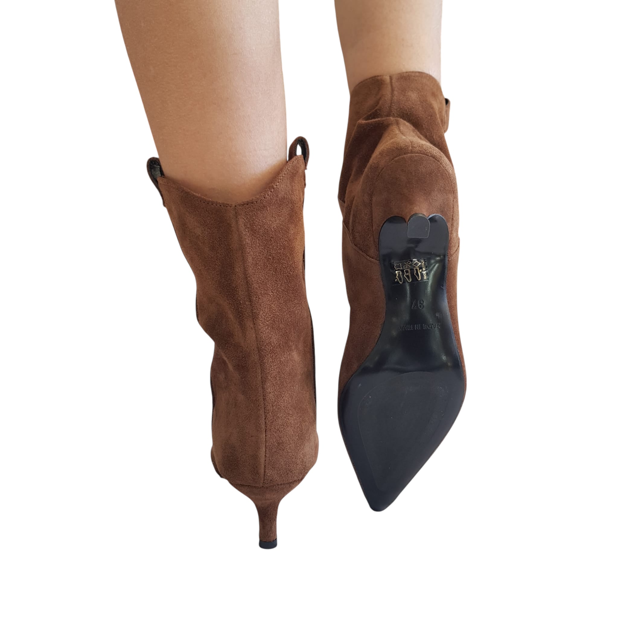 Les Poèmes Tronchetto Stivaletto Donna Marrone www.offidani.it