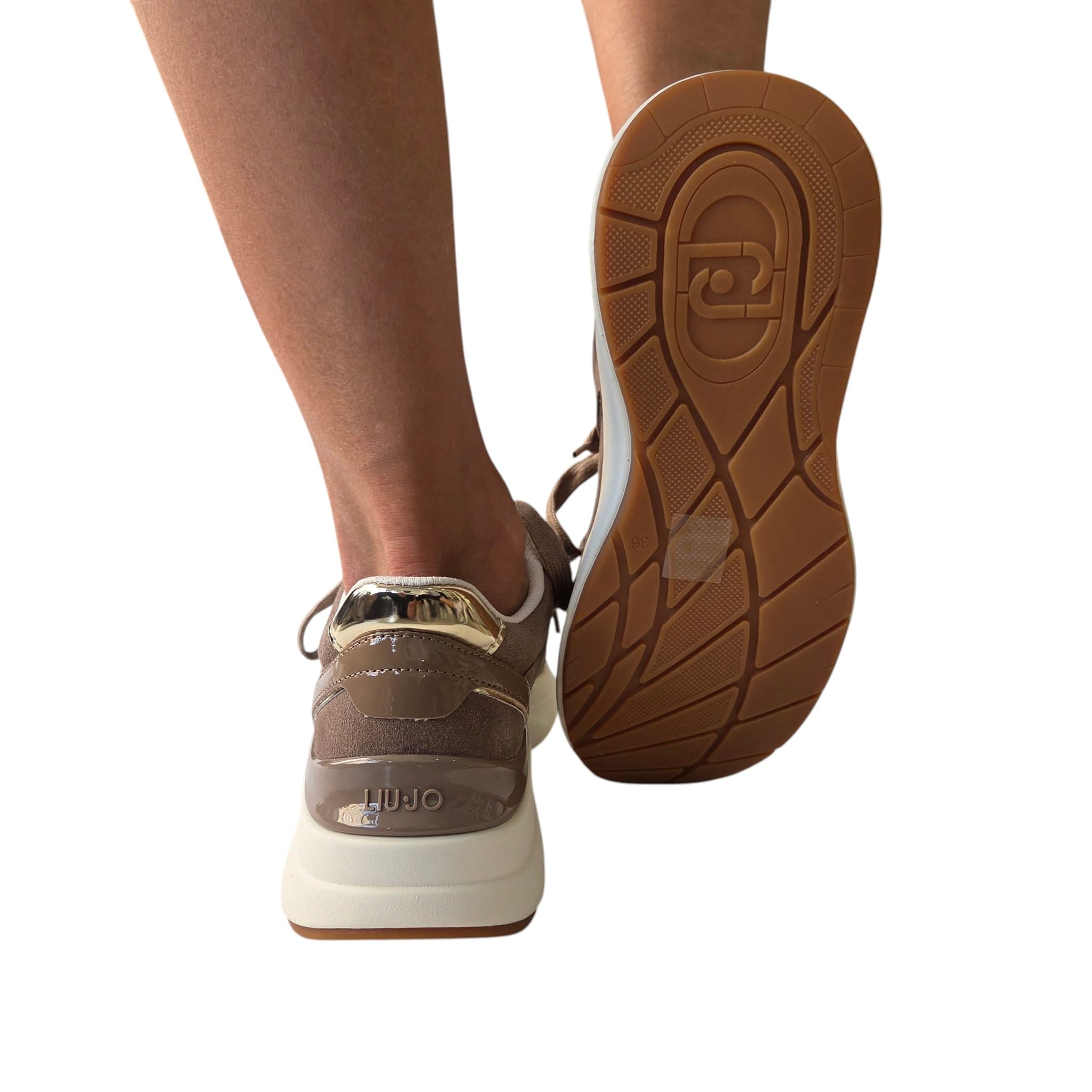 Liu-Jo sneakers donna suede bege www.offidani.it