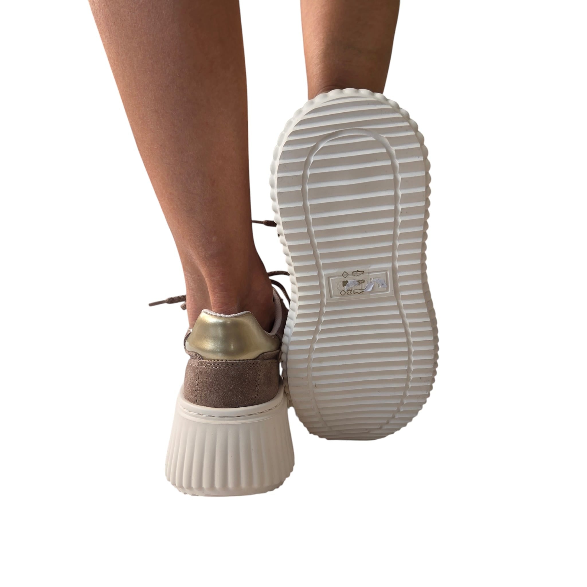 Liu-Jo sneakers donna suede beige www.offidani.it