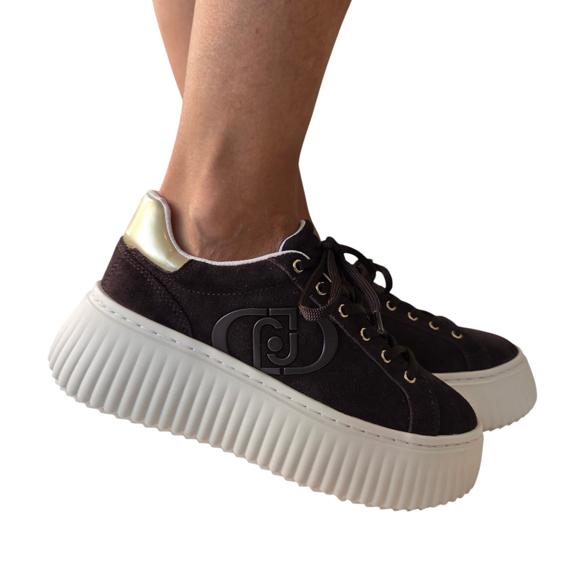 Liu-Jo sneakers donna suede moka www.offidani.it