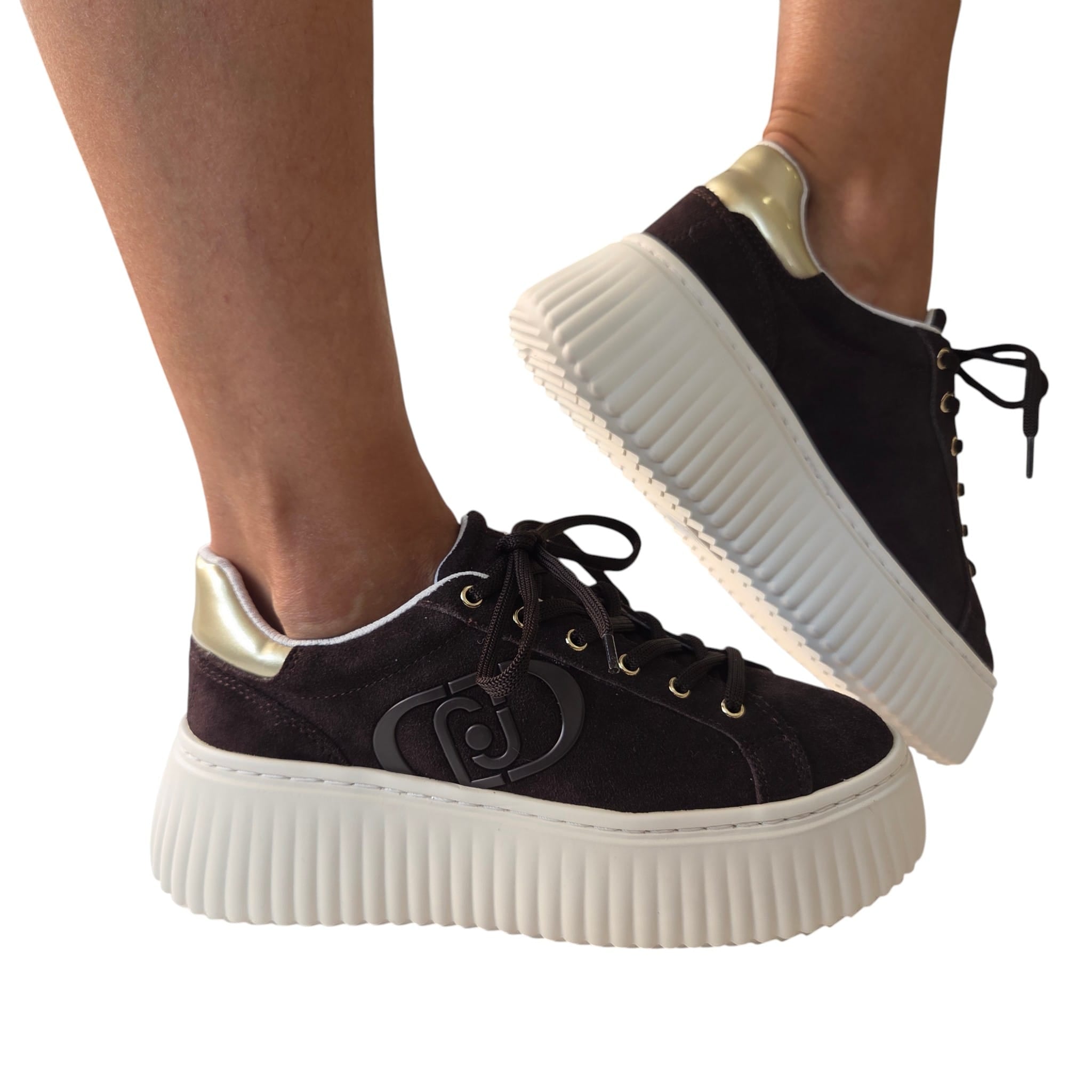 Liu-Jo sneakers donna suede moka www.offidani.it