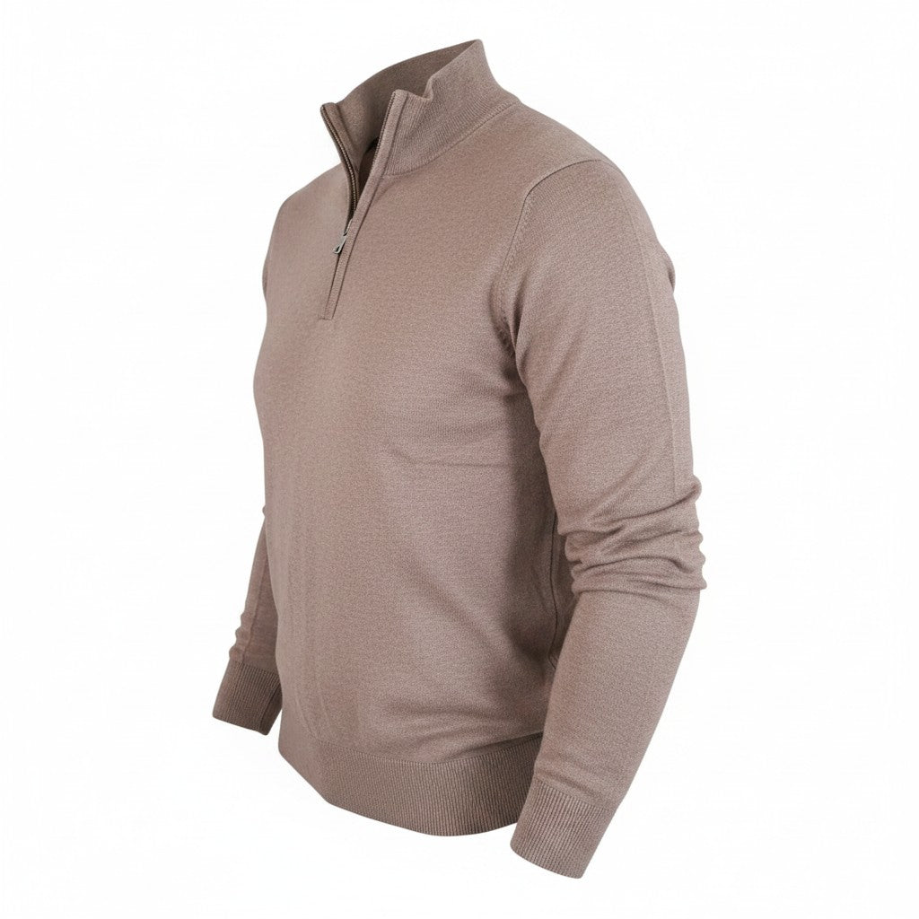Markup uomo maglioncino tortora con zip www.offidani.it