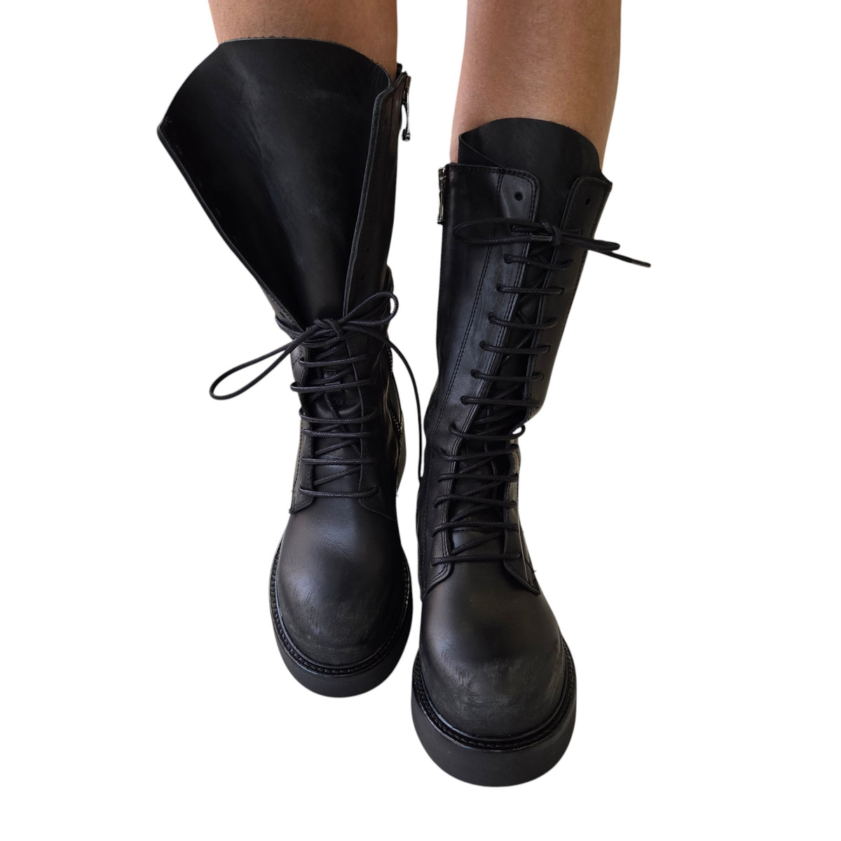 Metisse stivale biker donna pelle nero www.offidani.it