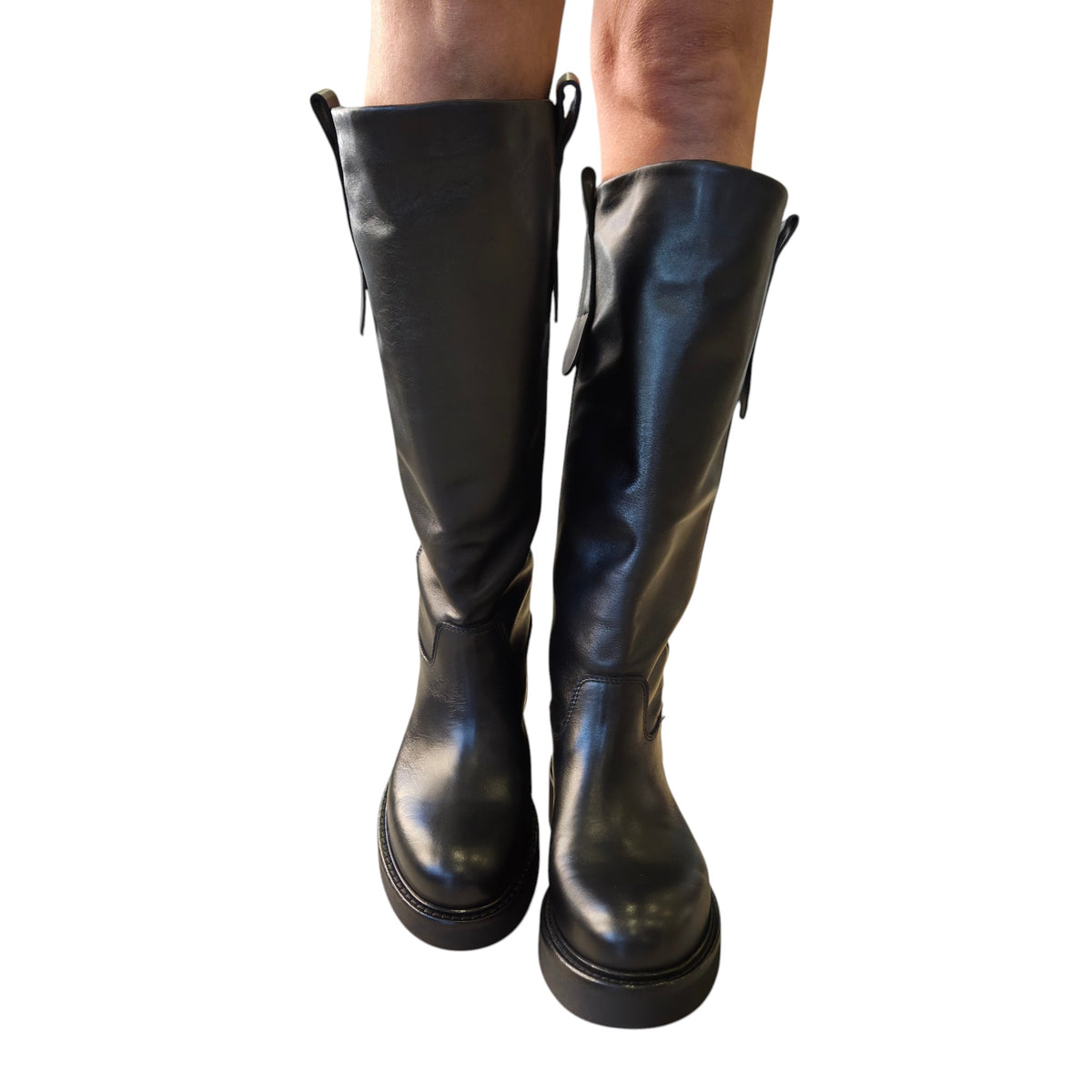 Metisse stivale biker donna pelle nero www.offidani.it