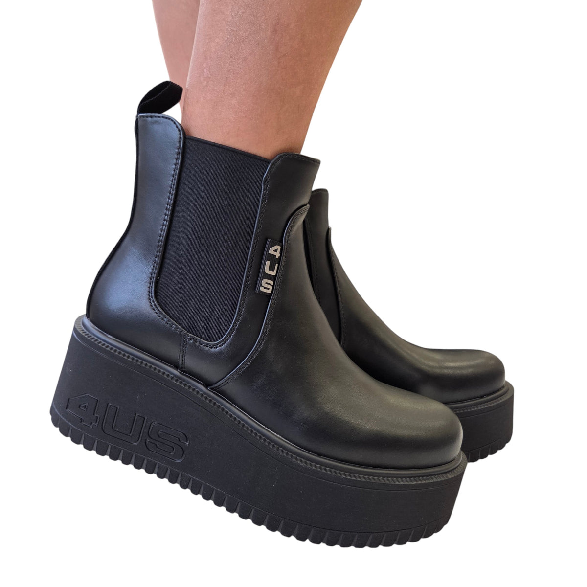 Paciotti 4US stivaletto zeppa donna pelle nero www.offidani.it