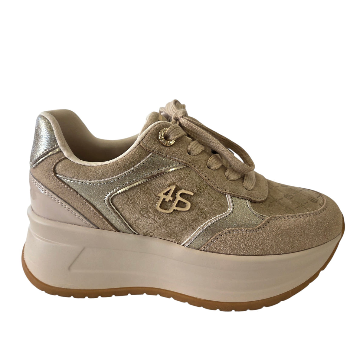 Paciotti 4US sneakers donna beige www.offidani.it