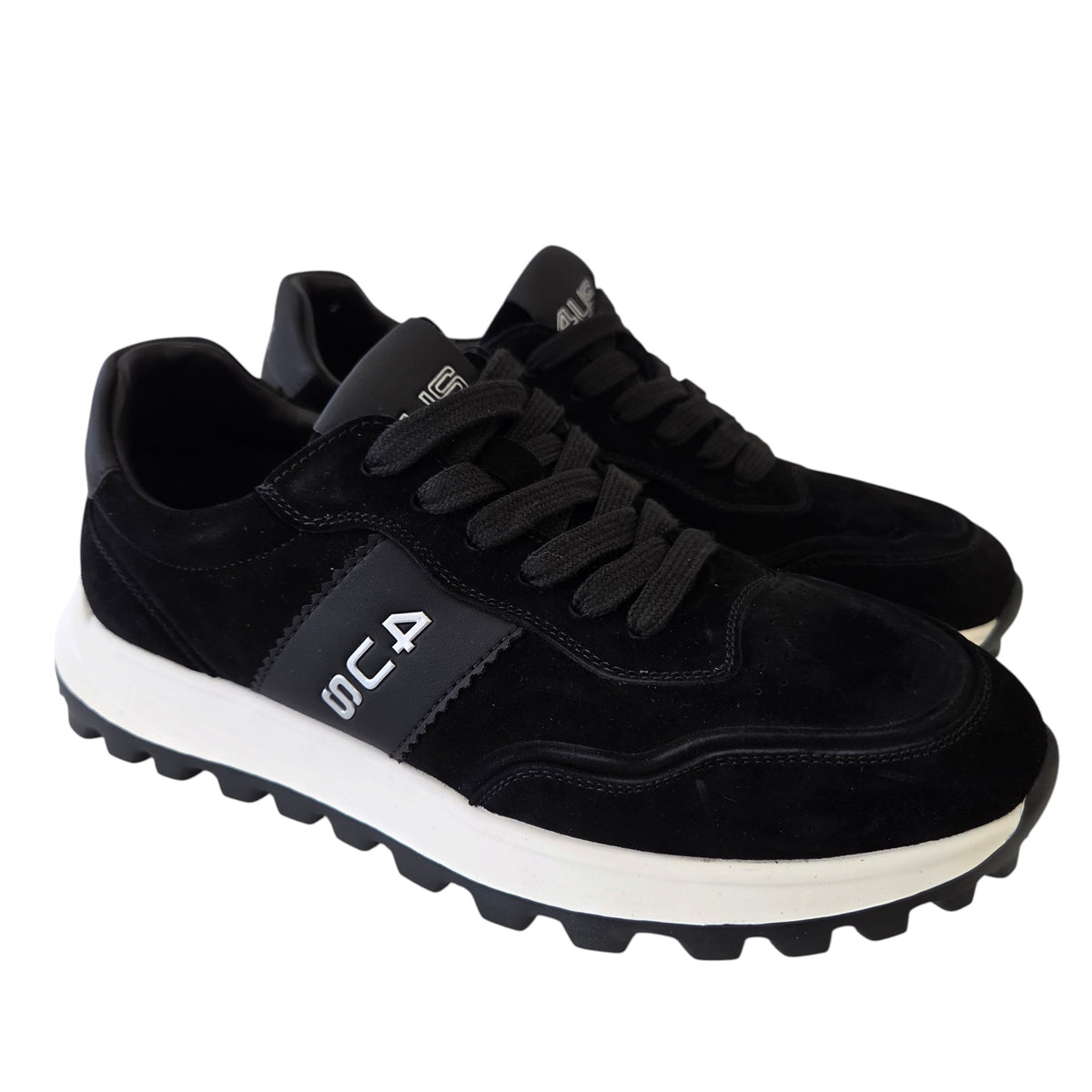 Paciotti 4US sneakers uomo camoscio nero www.offidani.it