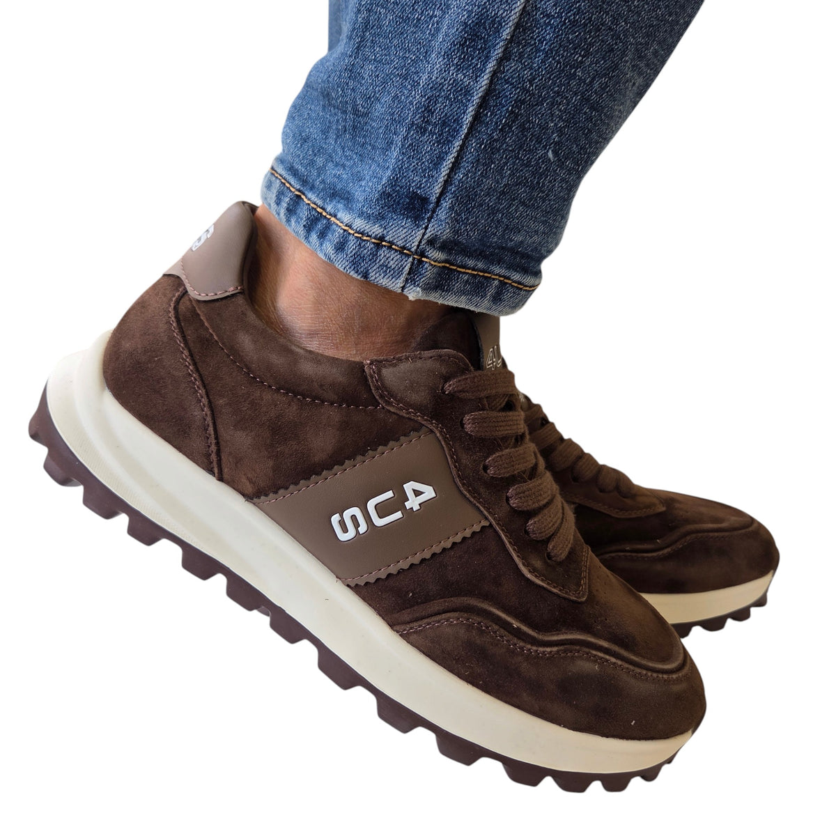 Paciotti 4US sneakers uomo camoscio marrone www.offidani.it