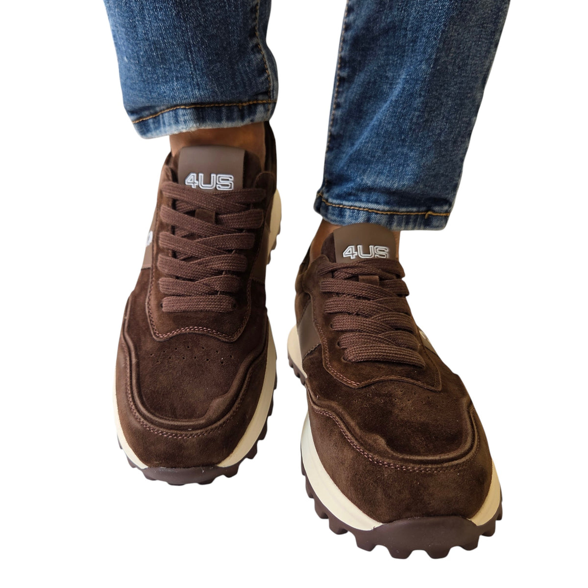 Paciotti 4US sneakers uomo camoscio marrone www.offidani.it