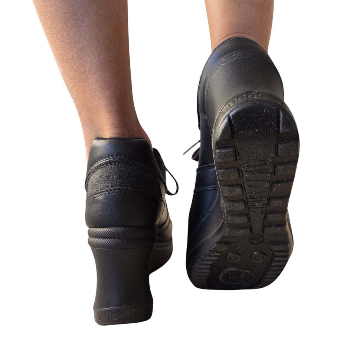 Rucoline sneaker donna pelle nera www.offidani.it