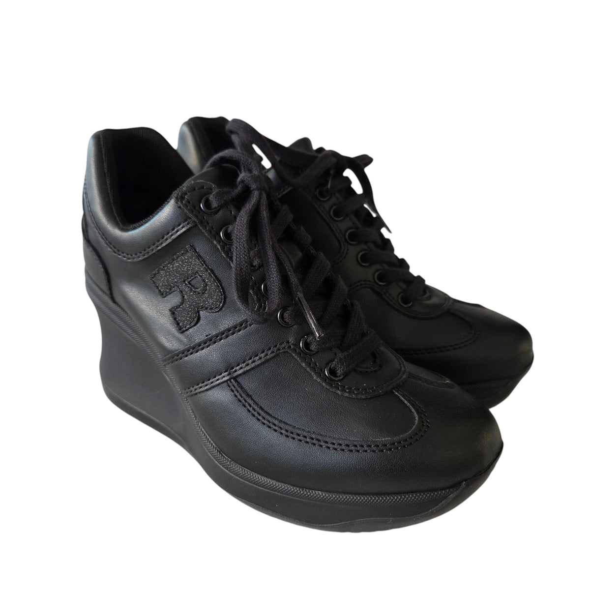 Rucoline sneaker donna pelle nera www.offidani.it