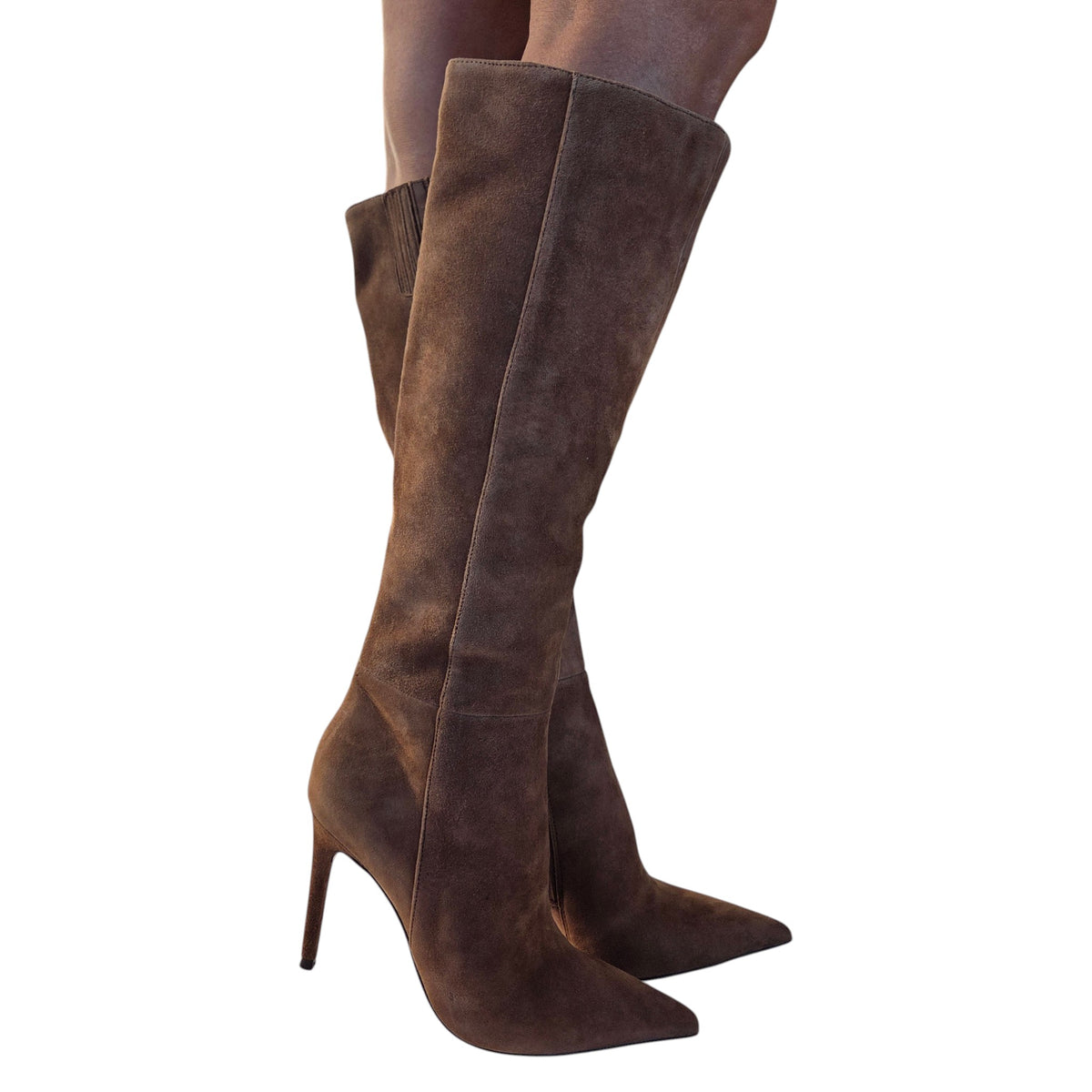 Steve Madden stivale donna camoscio castagna www.offidani.it