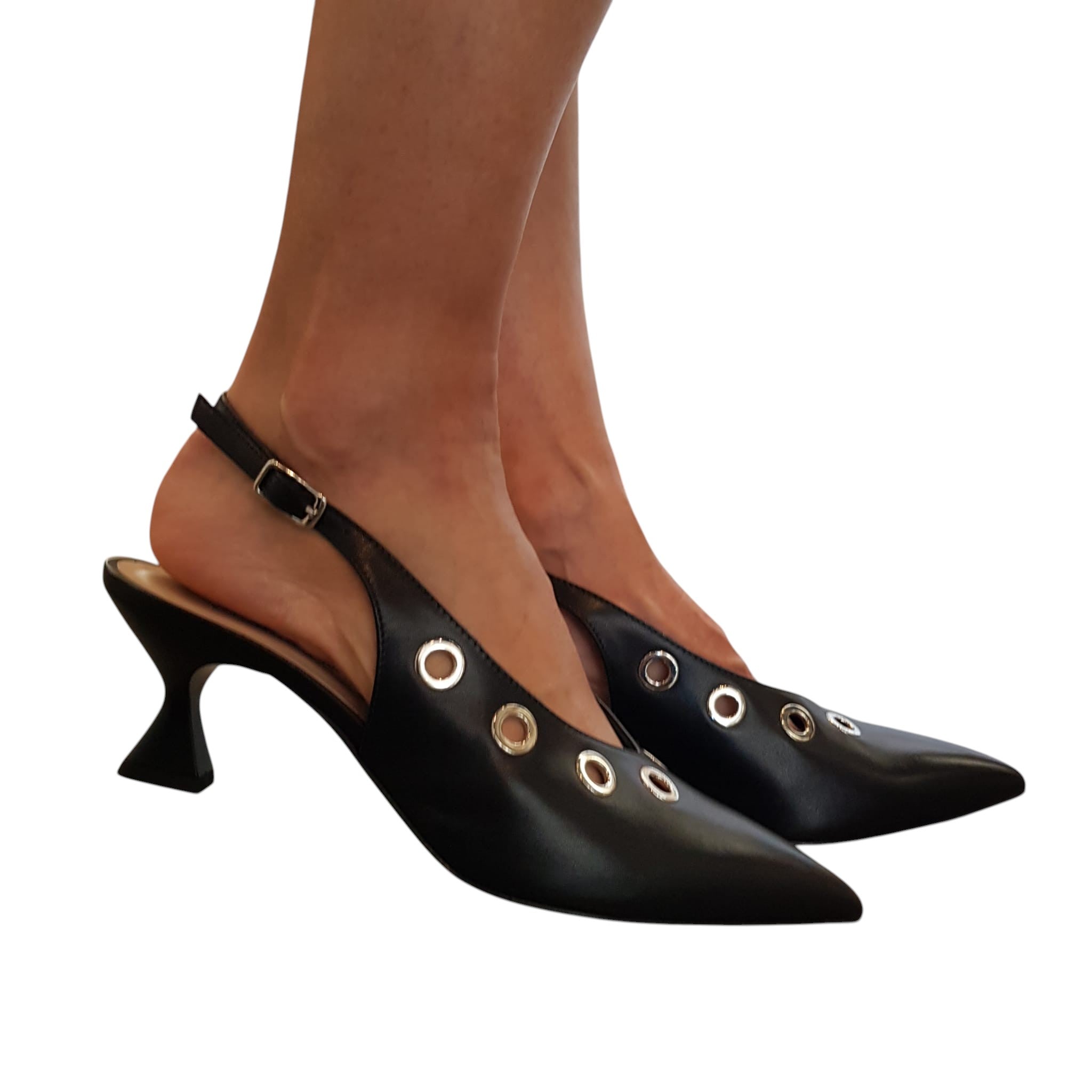 Walter Violet Slingback Basso www.offidani.it