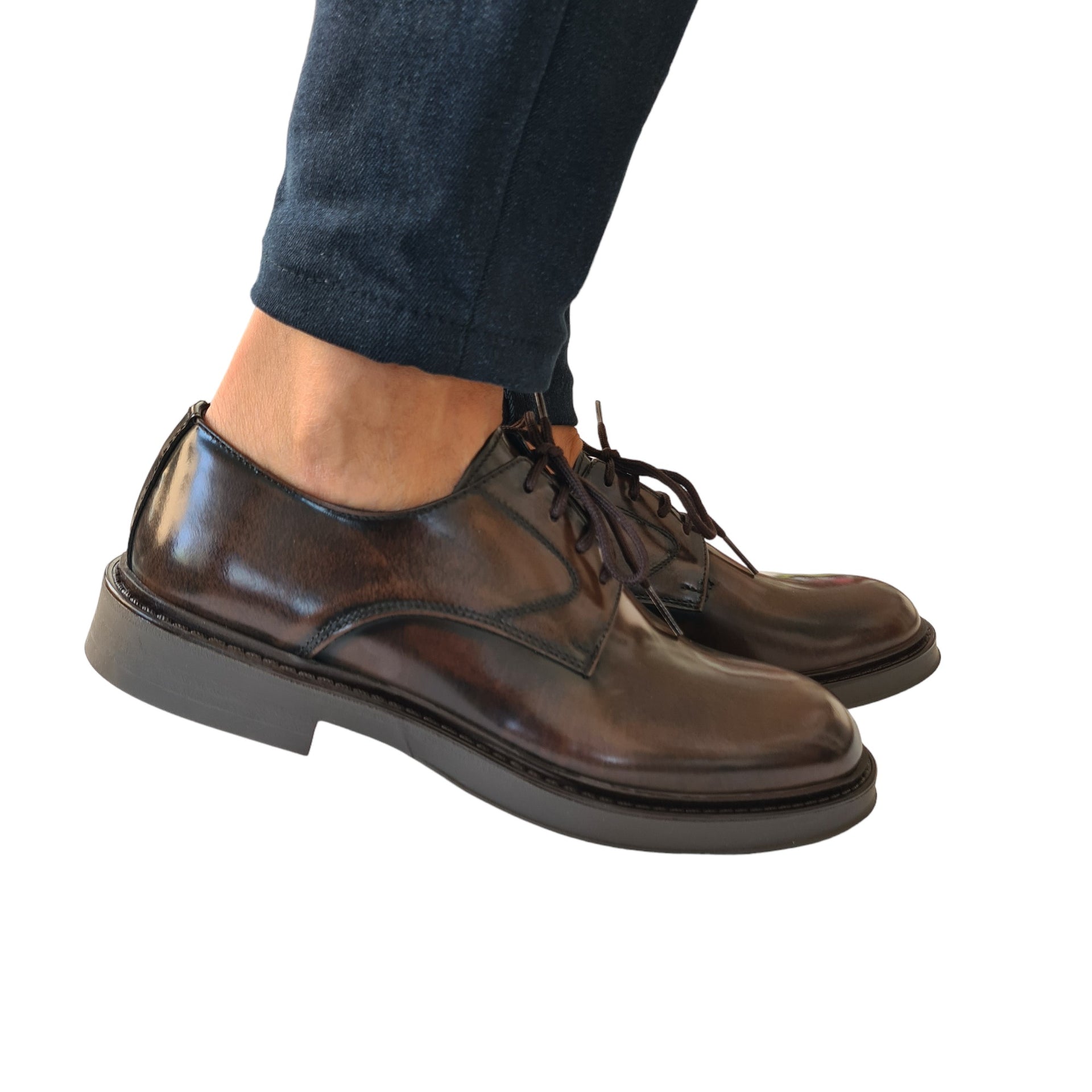 Les Poemes Uomo Scarpa Elegante Testa di Moro – Offidani