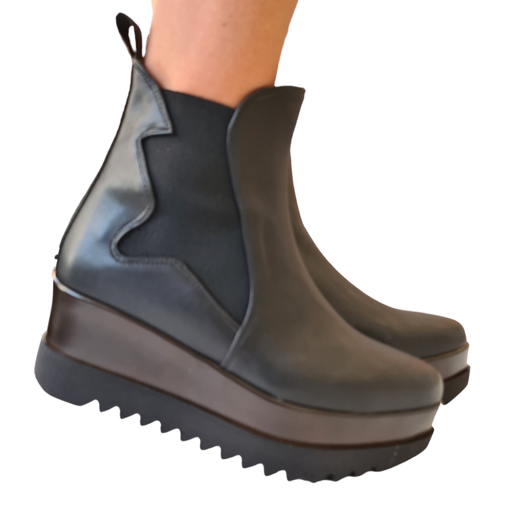 Lorenzo Mari stivaletto Donna zeppa nero – Offidani