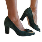 Andrea Pinto Décolleté Donna Camoscio Verde www.offidani.it