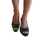 Andrea Pinto Décolleté Donna Camoscio Verde www.offidani.it