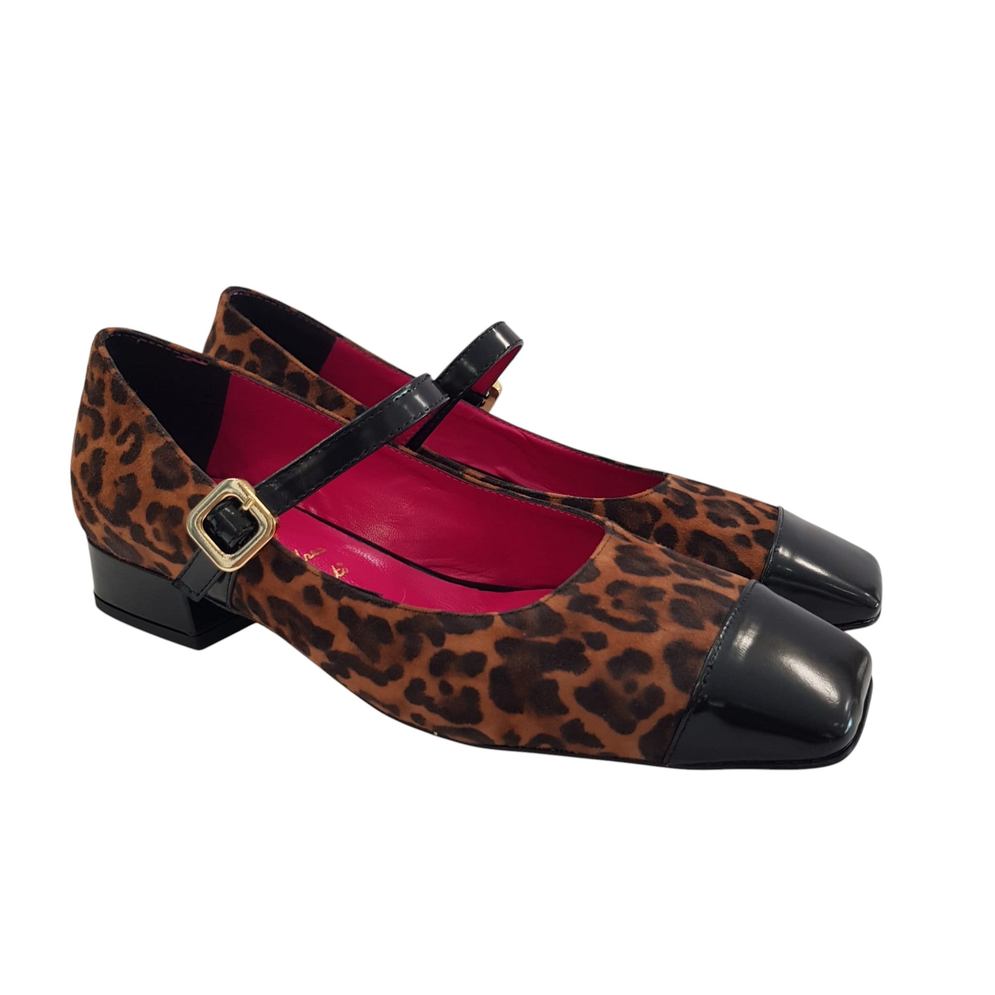 Andrea Pinto Ballerina Donna Pelle Animalier Nero www.offidani.it