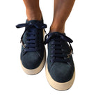 Apepazza sneaker donna camoscio blu' www.offidani.it