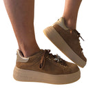 Apepazza sneaker donna camoscio cuoio www.offidani.it