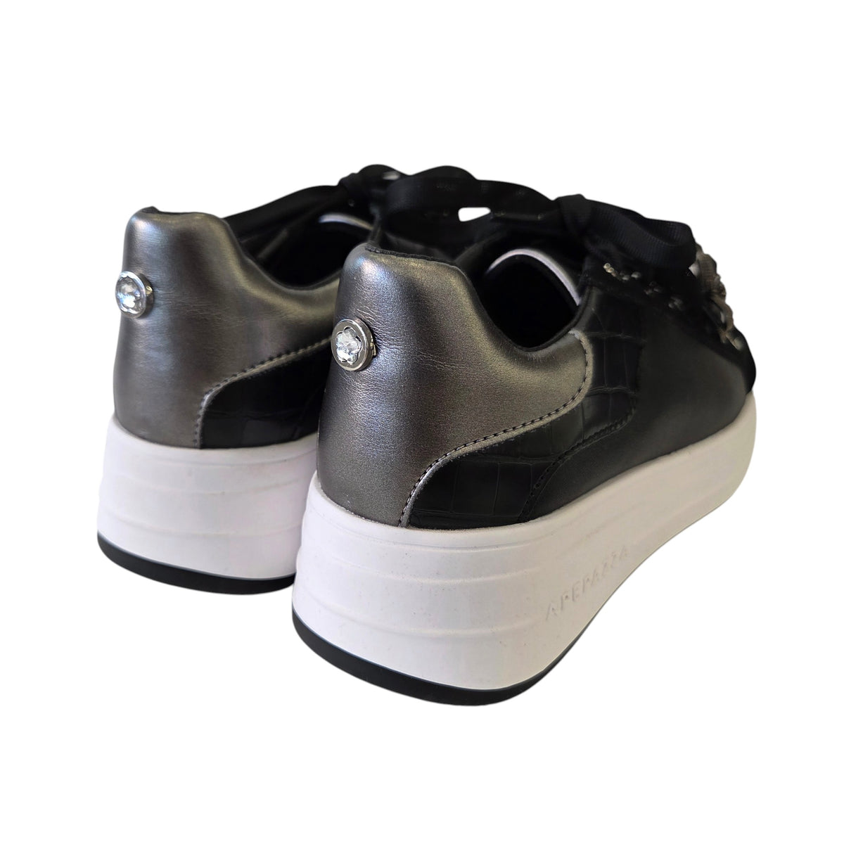 Apepazza sneaker donna pelle nera www.offidani.it