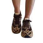 Apepazza Sneakers Pelle Cavallino Donna Testa di Moro Leopardato www.offidani.it