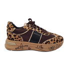 Apepazza Sneakers Pelle Cavallino Donna Testa di Moro Leopardato www.offidani.it