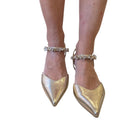 Luciano Barachini Slingback Donna  Platino www.offidani.it
