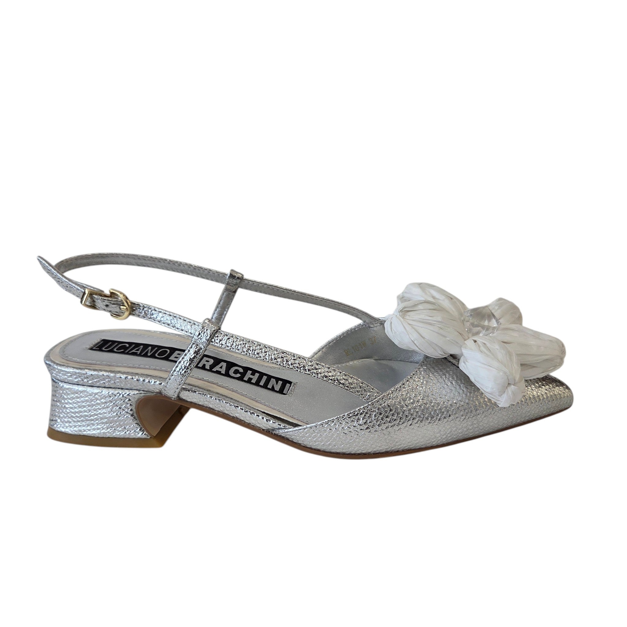 Luciano Barachini Slingback Donna Argento www.offiani.it