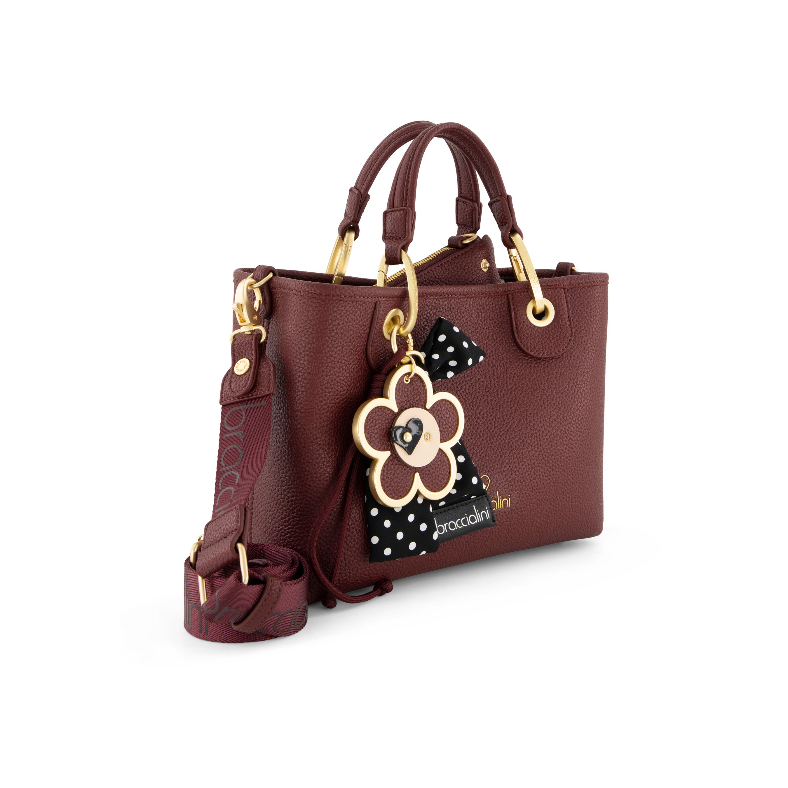 Braccialini Borsa donna bordeaux www.offidani.it