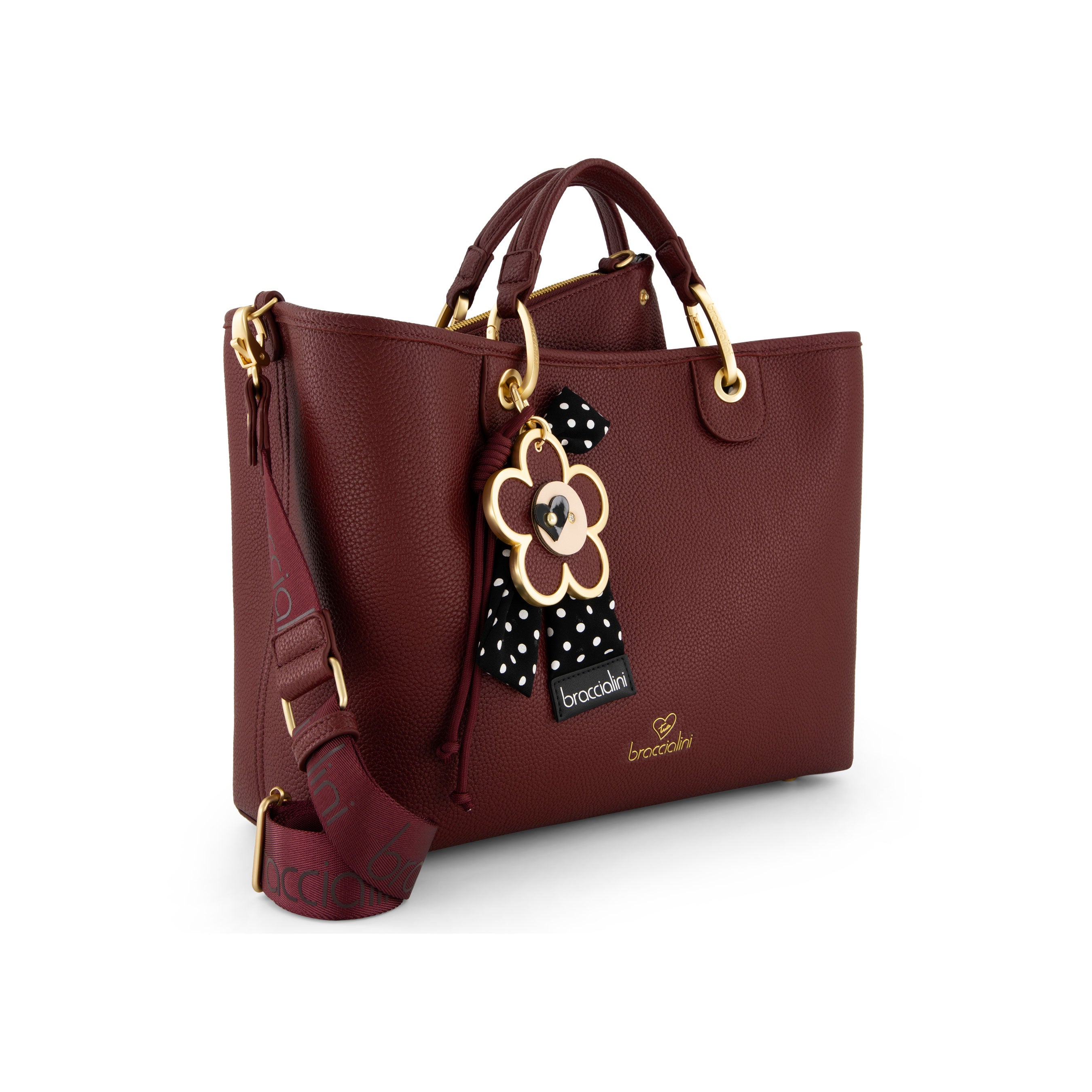 Braccialini Borsa donna bordeaux www.offidani.it