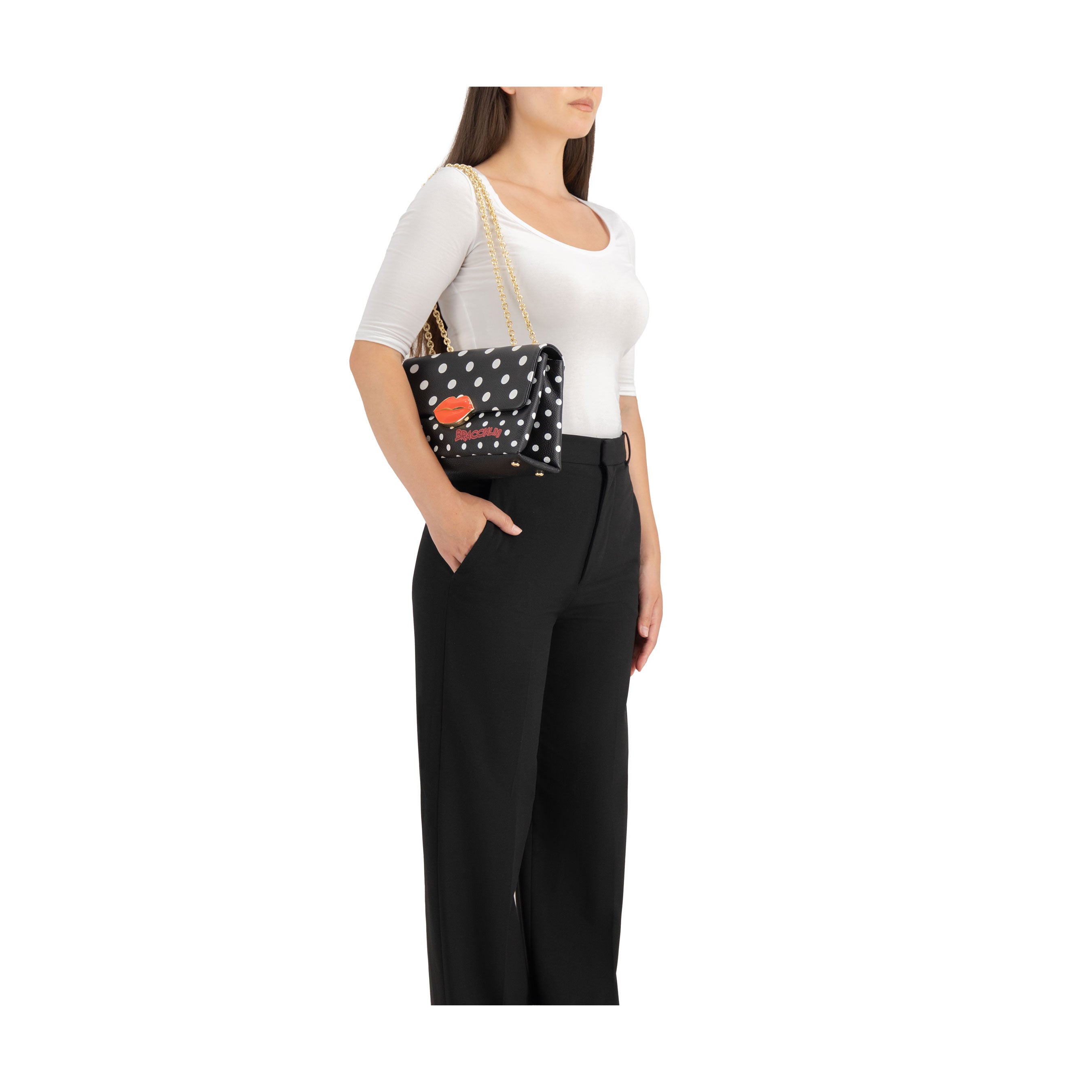 Braccialini borsa donna nera www.offidani.it