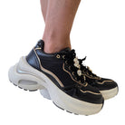 Braccialini sneaker donna pelle nera www.offidani.it 