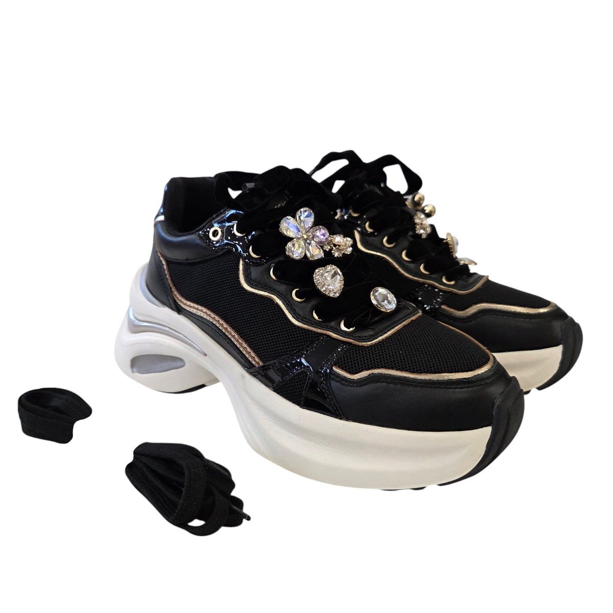 Braccialini sneaker donna pelle nera www.offidani.it 