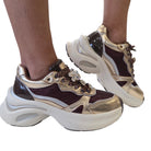 Braccialini sneaker donna pelle marrone www.offidani.it