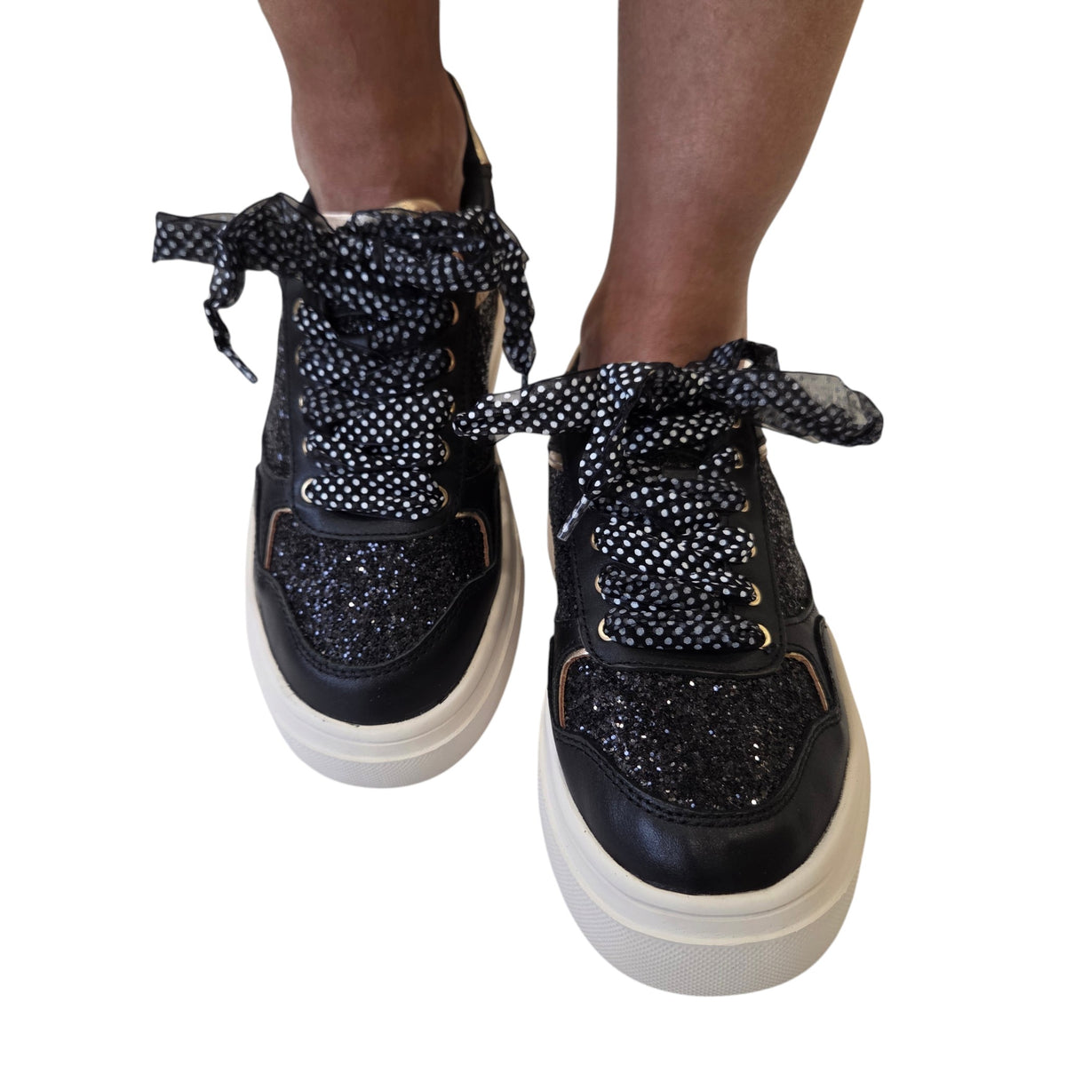 Braccialini sneaker donna pelle nera www.offidani.it