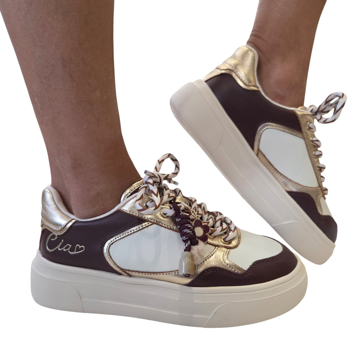 Braccialini sneaker donna pelle bordeaux www.offidani.it