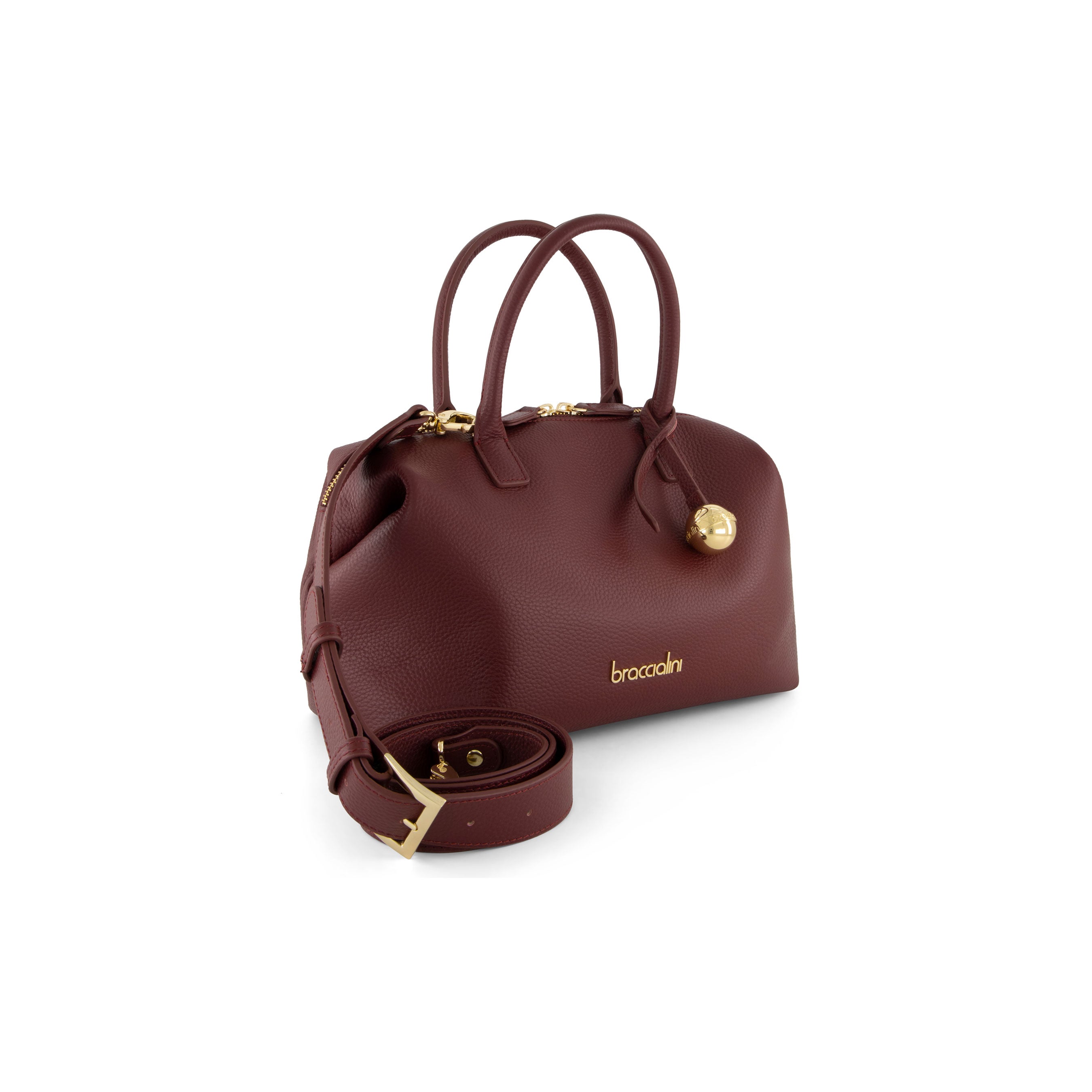 Braccialini borsa donna bordeaux www.offidani.it