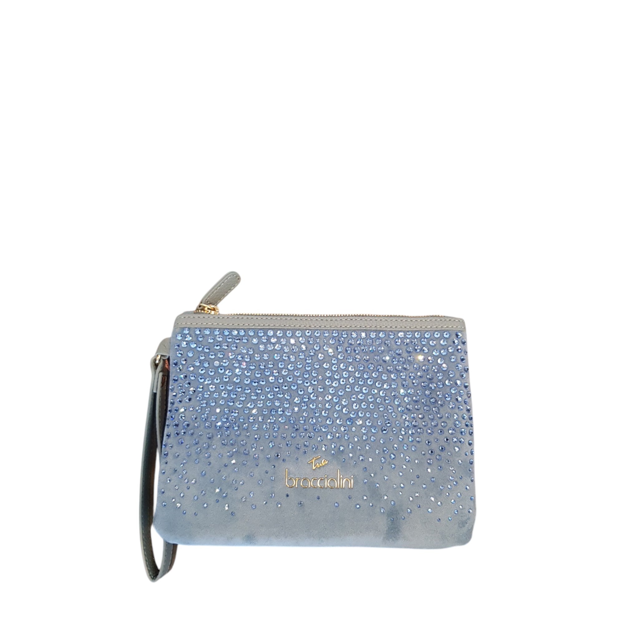 Braccialini pochette donna celeste www.offidani.it