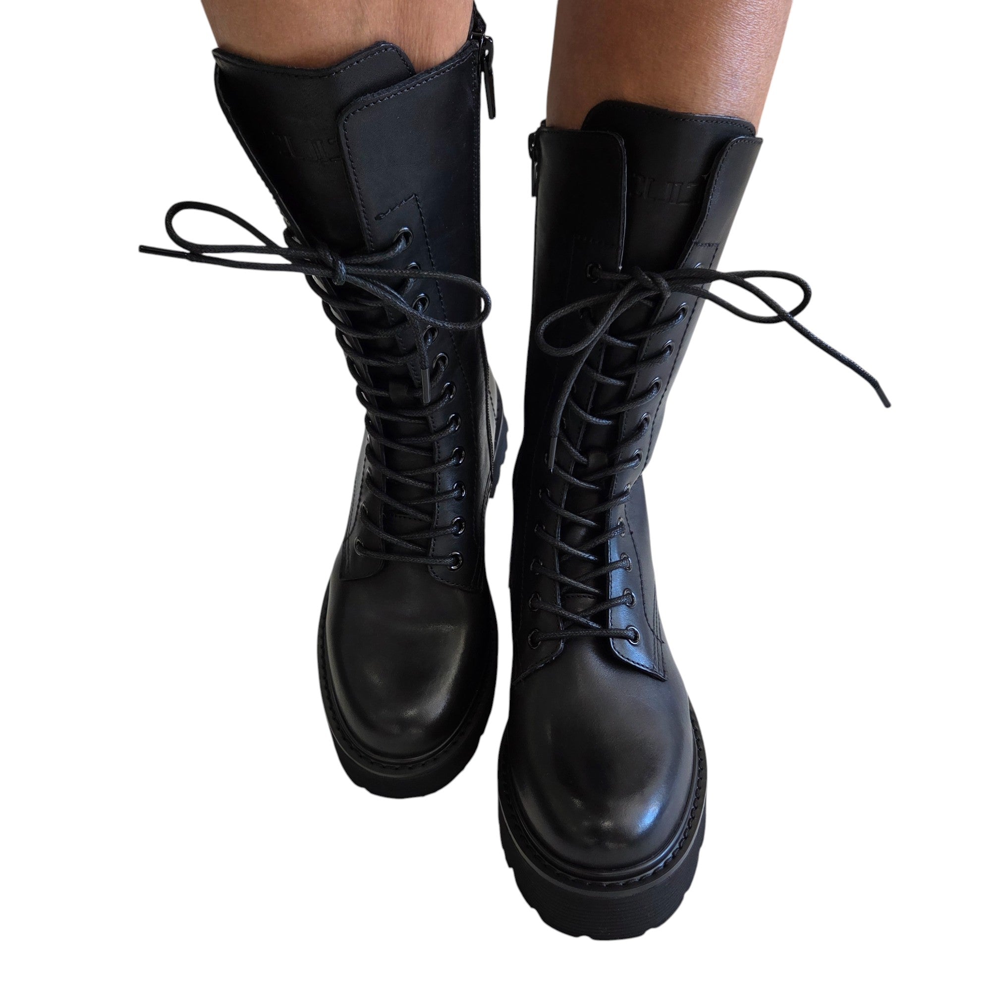 Cult Stivaletto Tronchetto Anfibio Donna Nero www.offidani.it