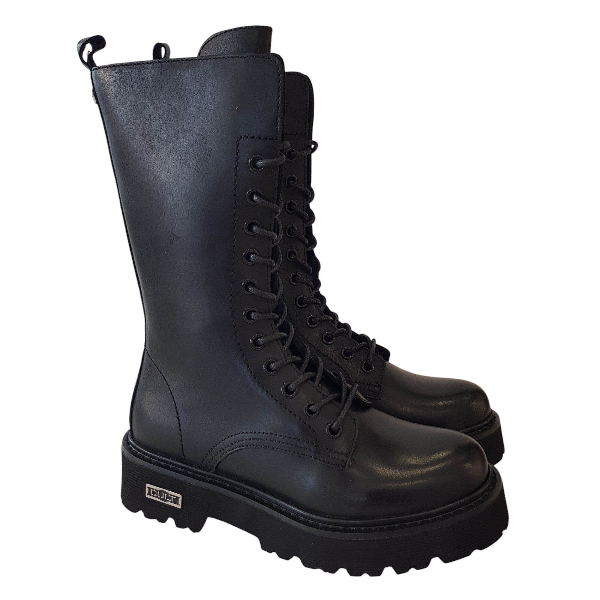 Cult Stivaletto Tronchetto Anfibio Donna Nero www.offidani.it