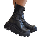 Cult Stivaletto Tronchetto Anfibio Donna Nero www.offidani.it