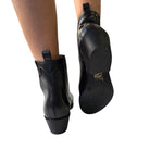 Dei Colli stivaletto texano donna pelle nero www.offidani.it