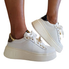 Gio+ Sneakers Donna Pelle Bianco www.offidani.it