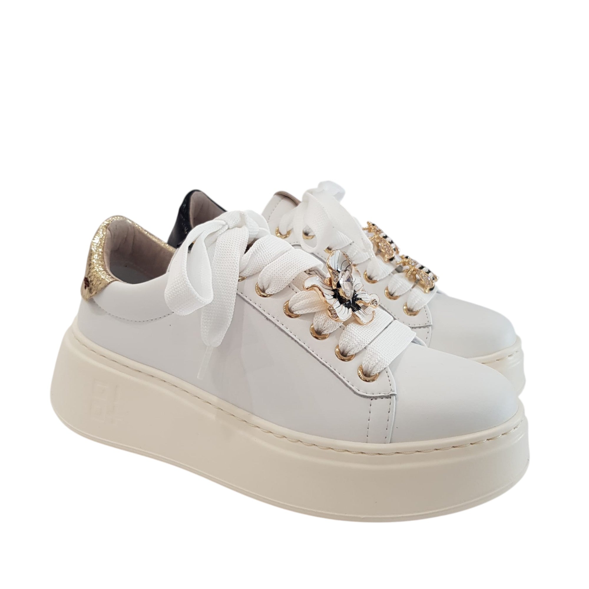 Gio+ Sneakers Donna Pelle Bianco www.offidani.it