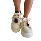 Gio+ Sneakers Donna Pelle Beige www.offidani.it