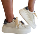 Gio+ Sneakers Donna Pelle Beige www.offidani.it